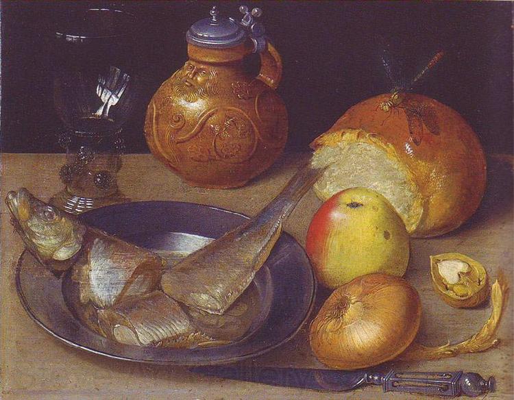 Georg Flegel Still life with herring und Bartmann jug France oil painting art